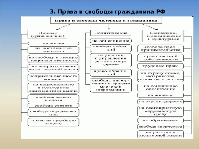 3. Права и свободы гражданина РФ 