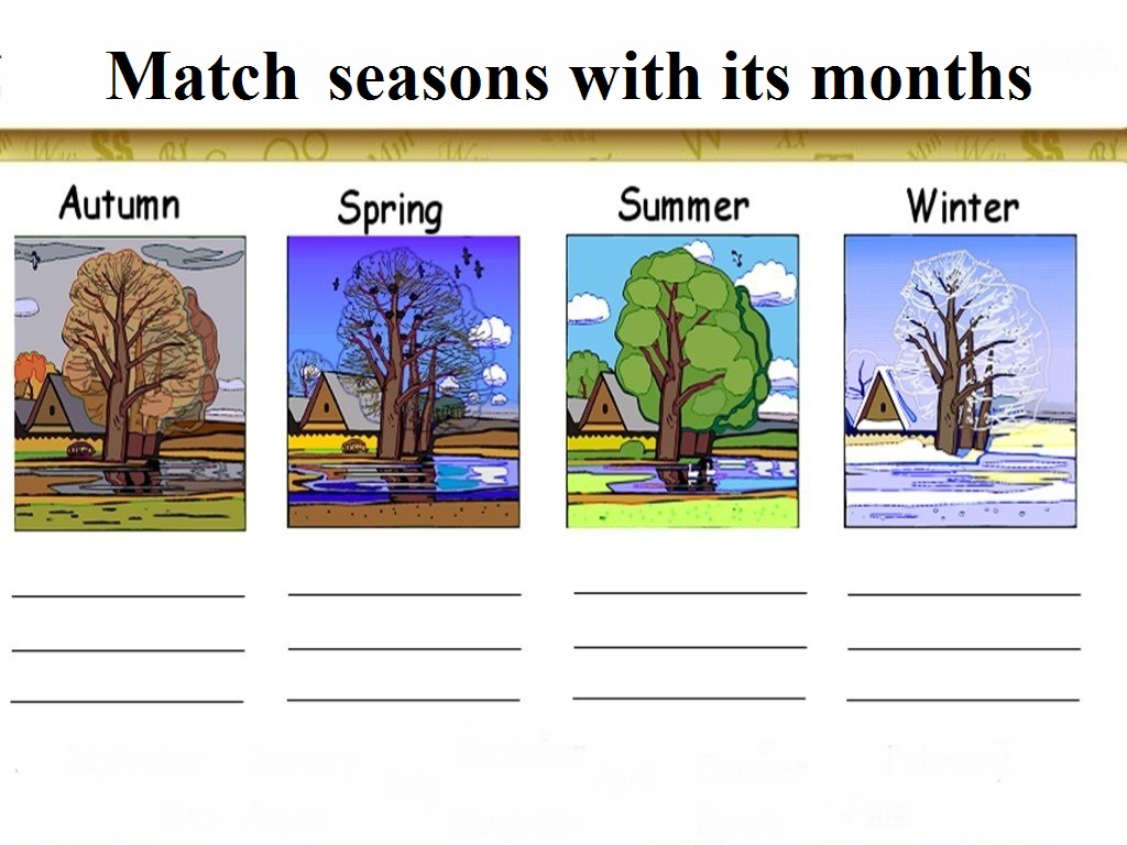 Открытый урок английского языка «Seasons and Months»