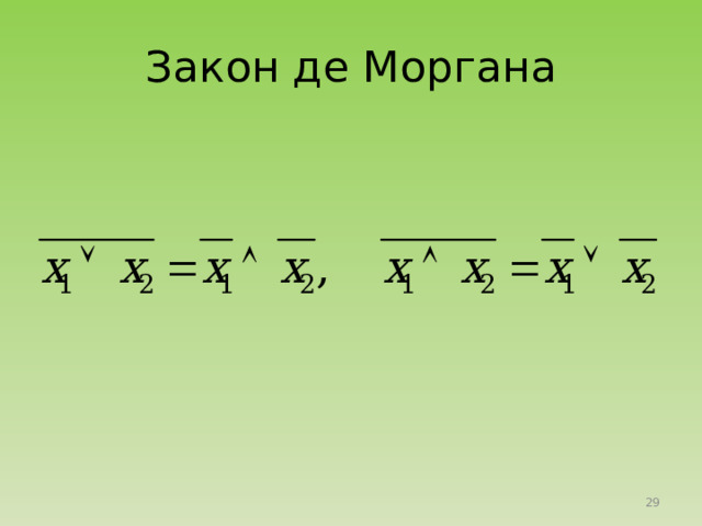 Закон де Моргана 