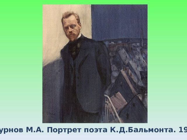Дурнов М.А. Портрет поэта К.Д.Бальмонта. 1901 