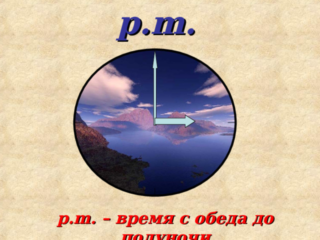 p.m. p.m. – время с обеда до полуночи 