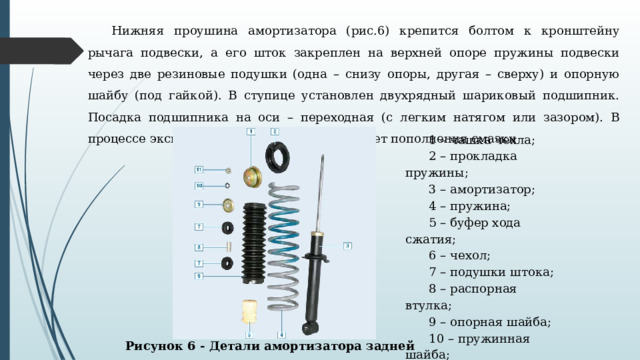 Описание ходовой части автомобиля ВАЗ 2190 Granta