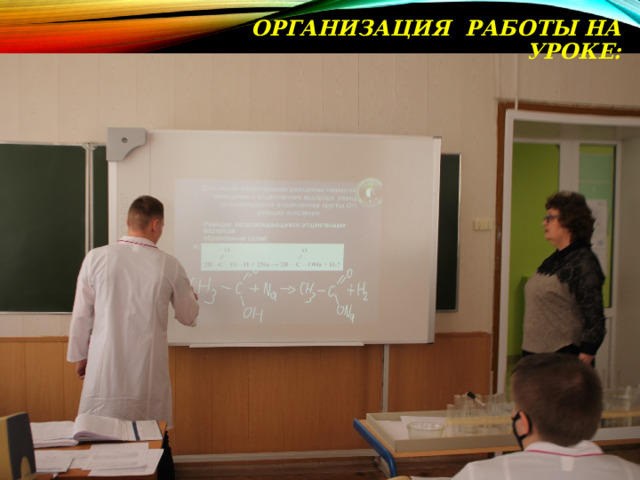 ОРГАНИЗАЦИЯ РАБОТЫ НА УРОКЕ: 
