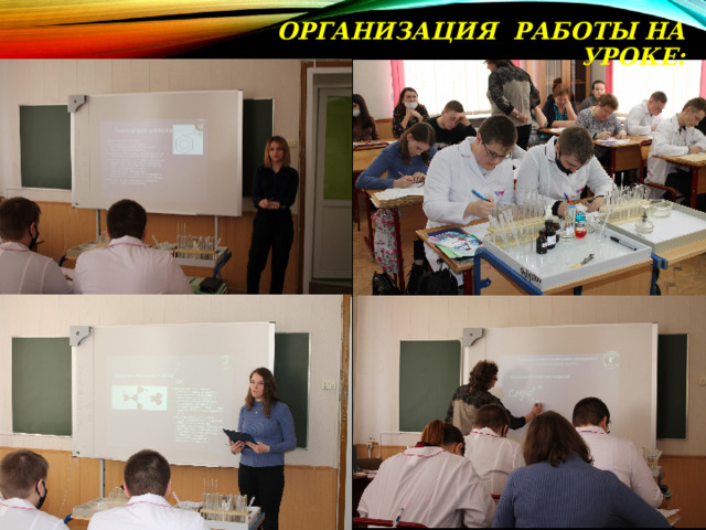 ОРГАНИЗАЦИЯ РАБОТЫ НА УРОКЕ: 