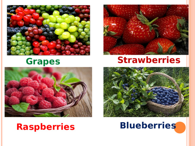 Strawberries Grapes Blueberries Raspberries 