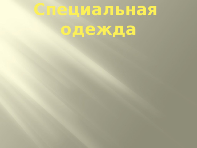 Специальная одежда 