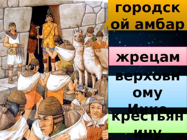 городской амбар жрецам верховному Инке крестьянину 