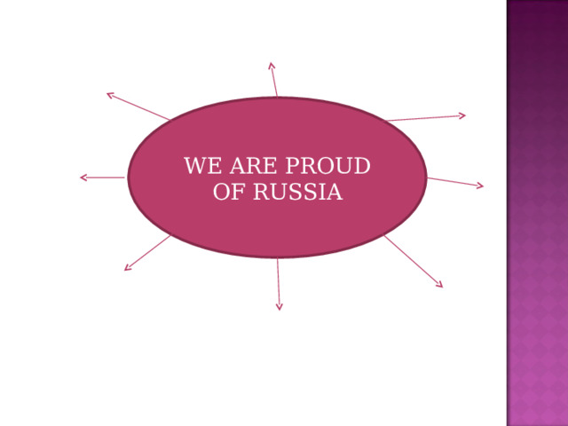 WE ARE PROUD OF RUSSIA 