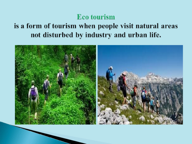 The range of tourist activities