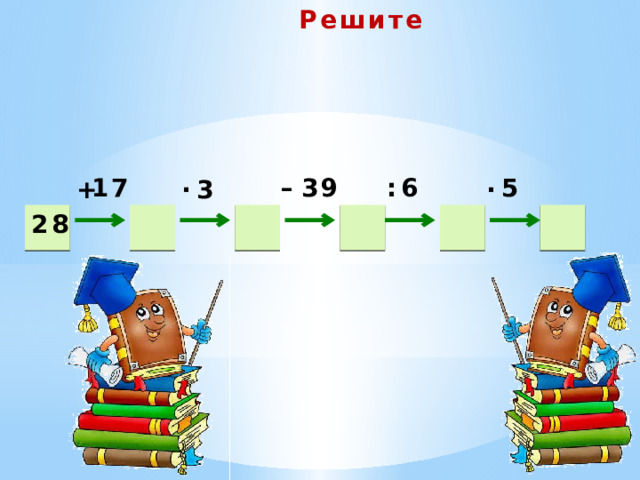 Решите 17 5 39 : – 6 ∙ + 3 ∙ 28 
