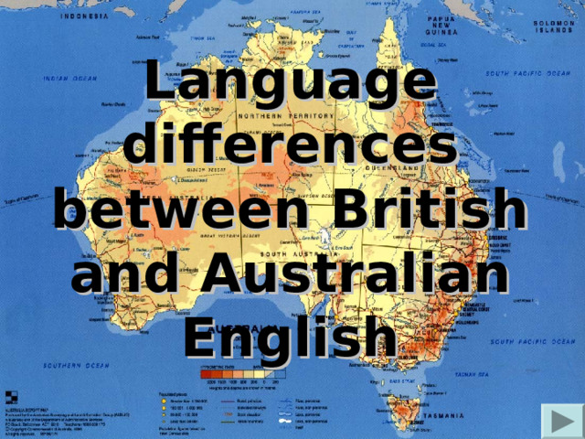 Language differences between British and Australian English 