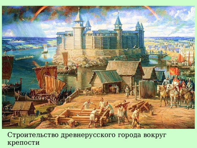 Строительство древнерусского города вокруг крепости 