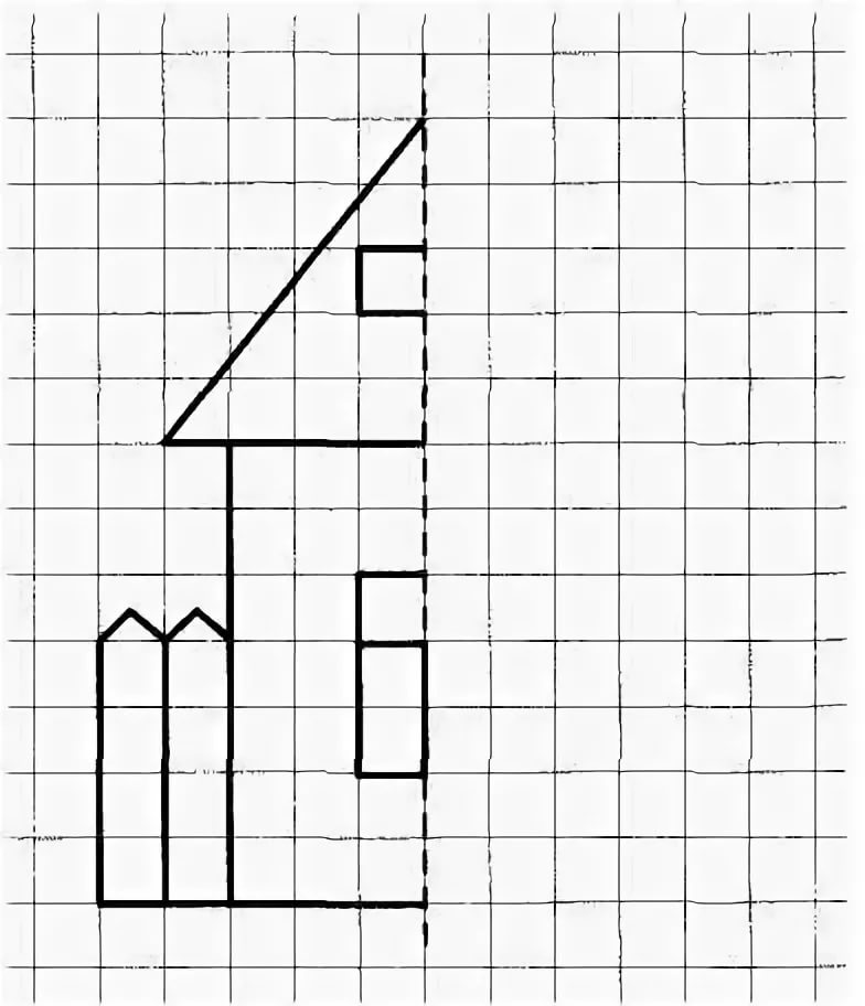 Нарисовать симметричную фигуру 6 класс математика