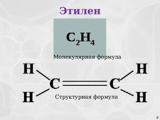 Структурная формула этилена