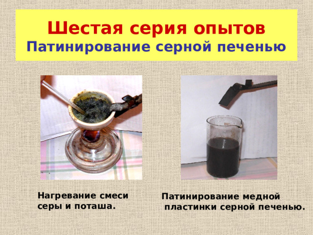 Четвёртая серия опытов  Окрашивание меди 