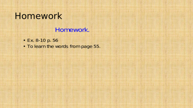 Homework 