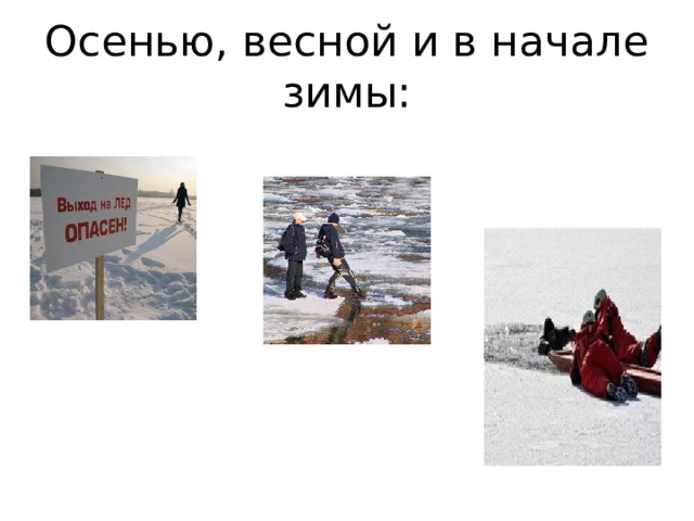 Осенью, весной и в начале зимы: 
