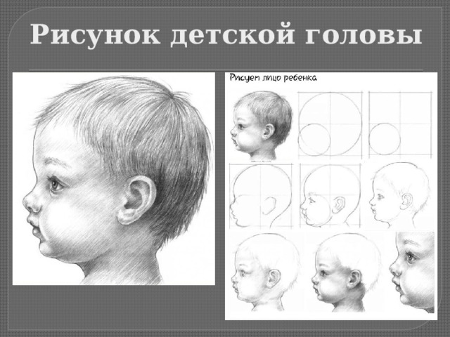 Рисунок детской головы 