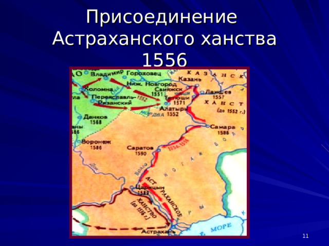  Присоединение  Астраханского ханства  1556  