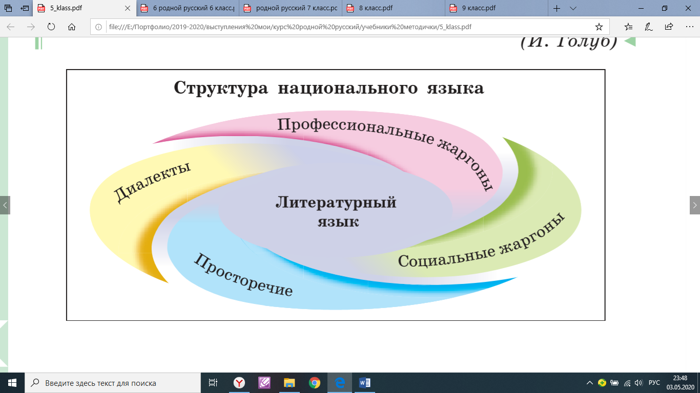 Родной (русский ) язык. Методика преподавания современного русского  литературного языка. Понятие языковой нормы.