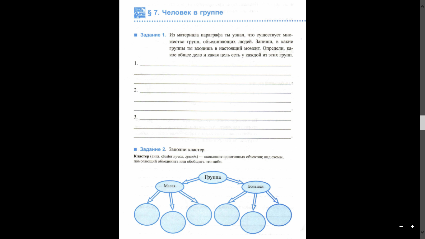 Контрольная работа по теме: «Человек среди людей»