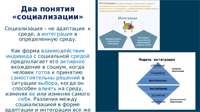 Модель адаптации интеграция