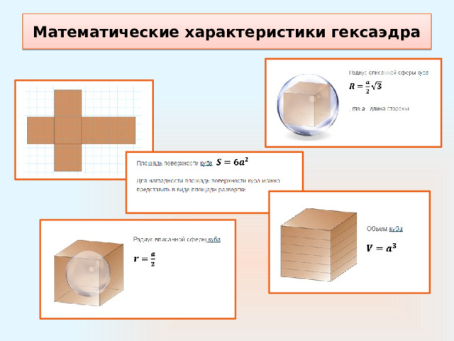 Математические характеристики гексаэдра 