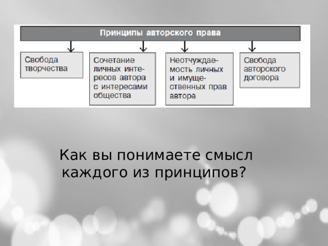 Как вы понимаете смысл каждого из принципов? 