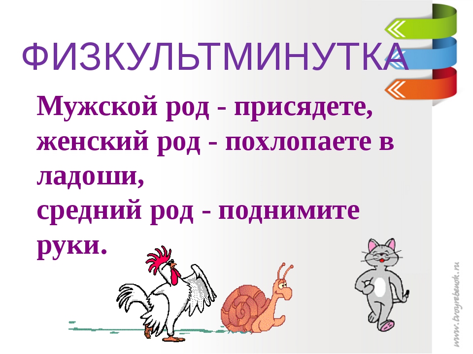 Технологическая карта урока русского языка 3 класс род имен существительных