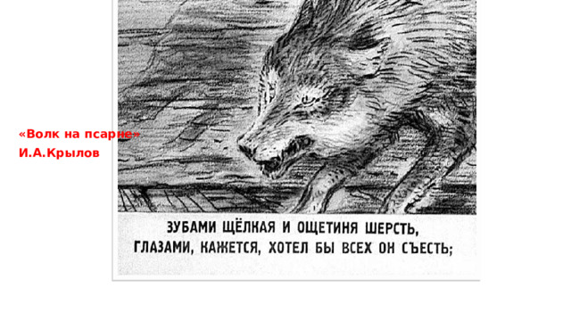   «Волк на псарне» И.А.Крылов 