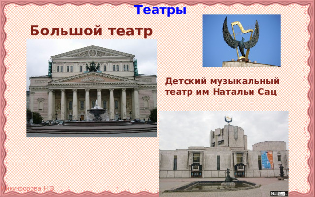 Театры   Большой театр Детский музыкальный театр им Натальи Сац 