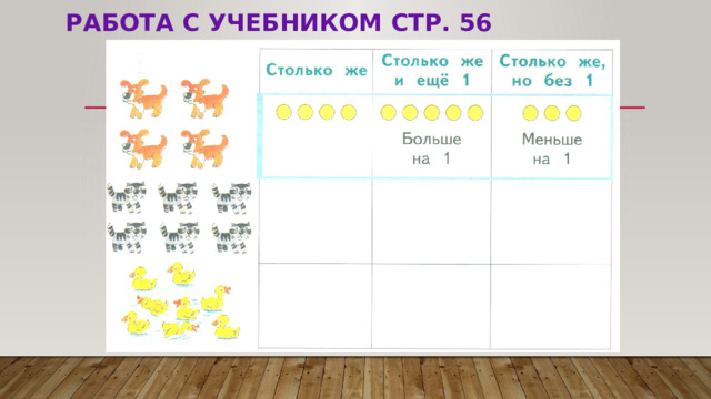 Работа с учебником стр. 56   