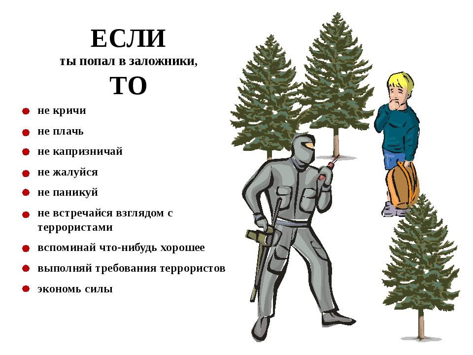 Взятие в заложники и правила поведения в этом случае презентация по обж 9 класс