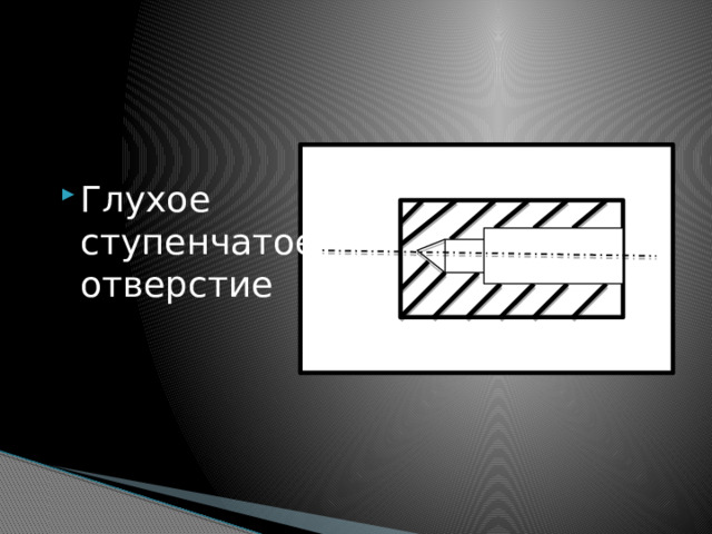 Глухое ступенчатое отверстие 