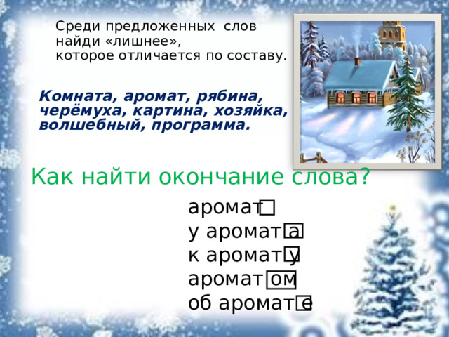 Презентация 2 класс состав слова закрепление