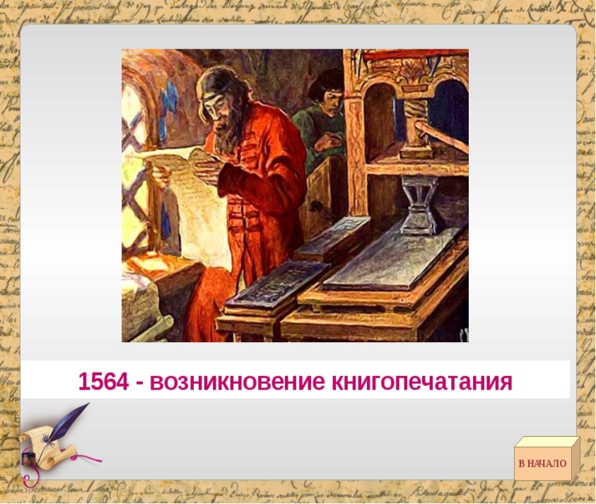 Возникновение книгопечатания презентация