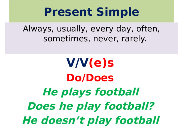 What do you always usually often sometimes. Always usually often sometimes never гап тузиш. He Plays Football every Day положительное предложение. Do/does he Play Football every Day ?. Придумать 5 предложений present simple модуль 6c pastimes.