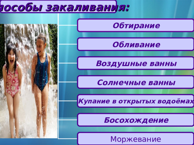 Закаливание организма и его влияние на здоровье человека презентация, доклад