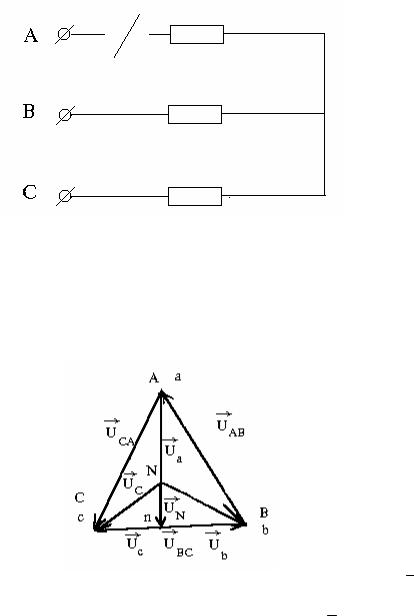 Сопротивление конечное. IA+IB-ic звезда схема. ZC=UC*I.