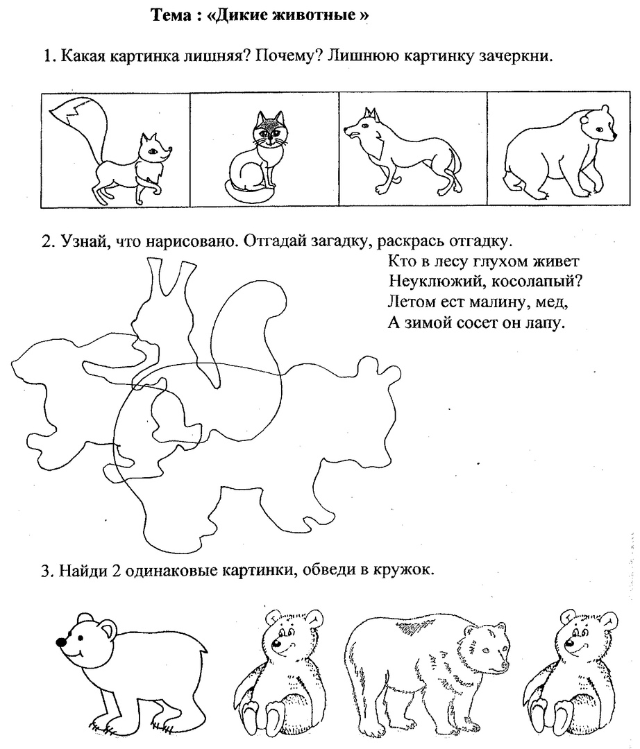 Презентация для подготовительной группы дикие животные