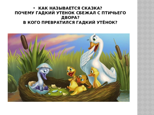 Презентация к викторине "Путешествие по сказкам Андерсена"