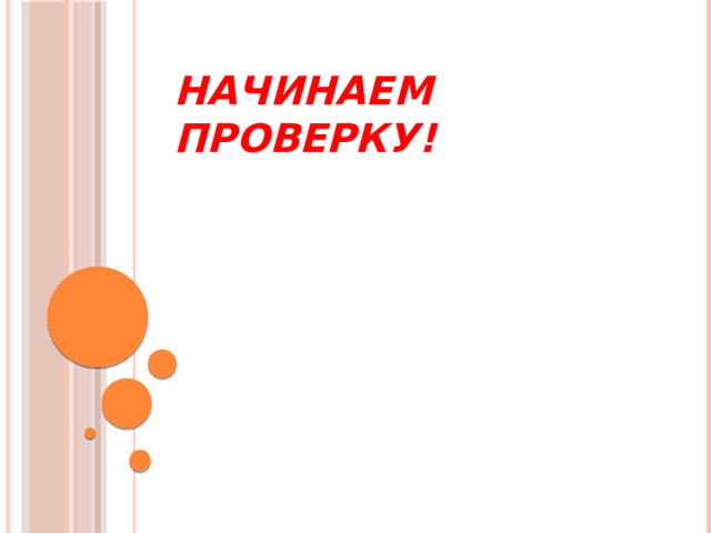 Начинаем проверку! 