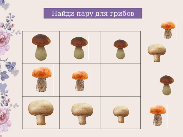 Презентация: Дидактические игры по теме "Съедобные и несъедобные грибы"
