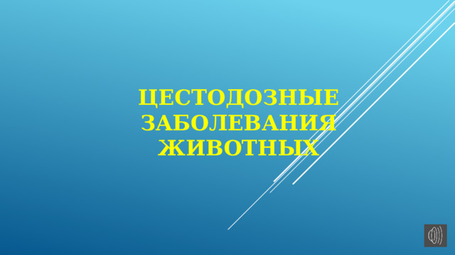 Цестодозные заболевания животных 