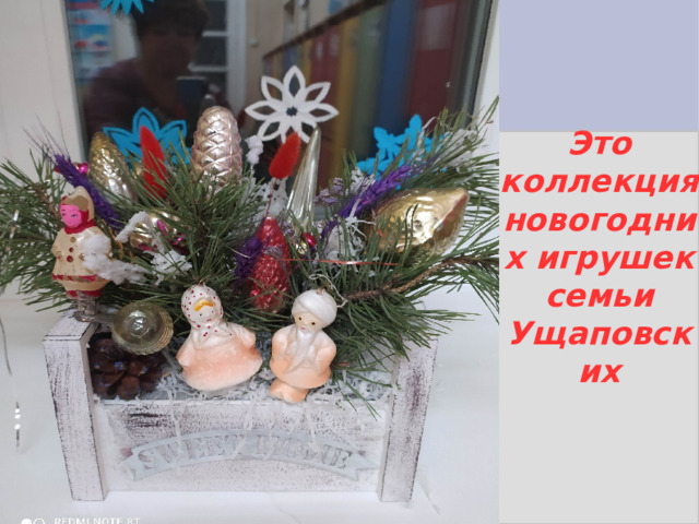 Это коллекция новогодних игрушек семьи Ущаповских  