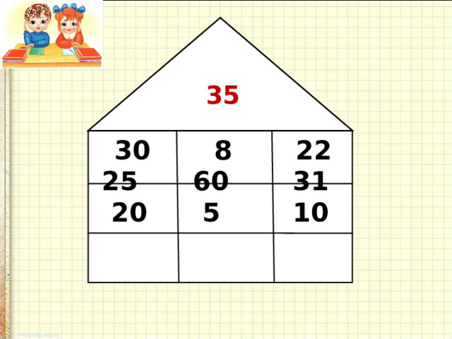  35  30 8 22  25 60 31  20 5 10 