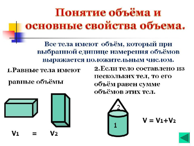 Объем презентация 6 класс