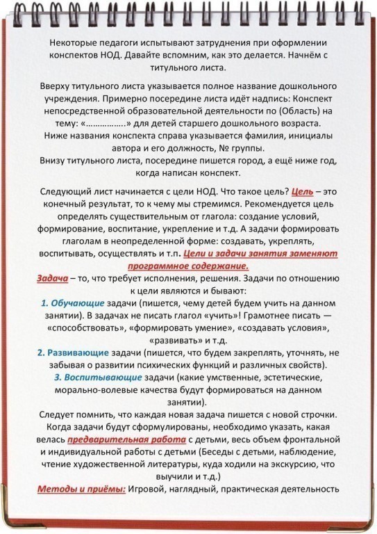 Как правильно оформить титульный лист конспект занятия в доу по фгос образец