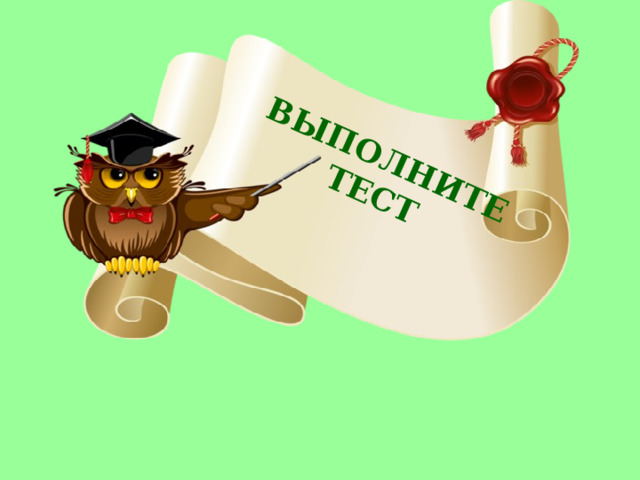 ВЫПОЛНИТЕ  ТЕСТ 