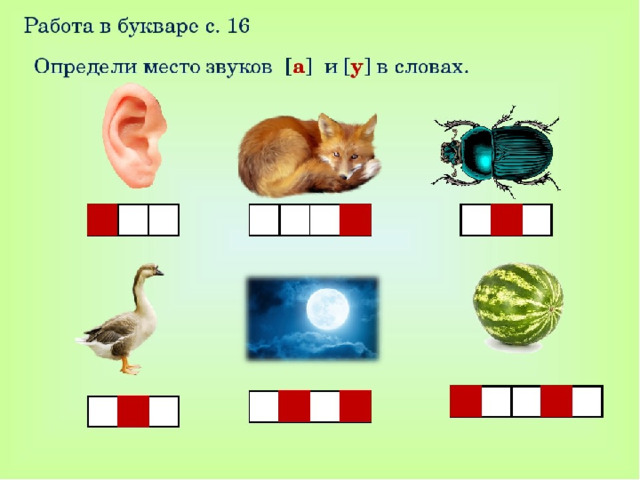 Определи первый звук в слове картинки